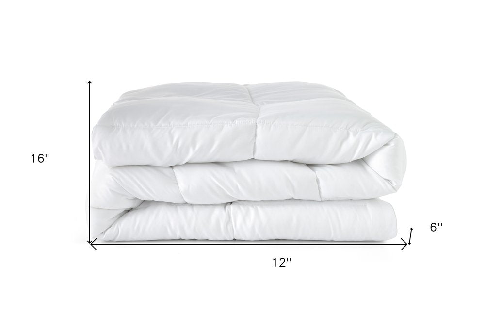 White Queen Microfiber Washable Microfiber Down Alternative Comforter