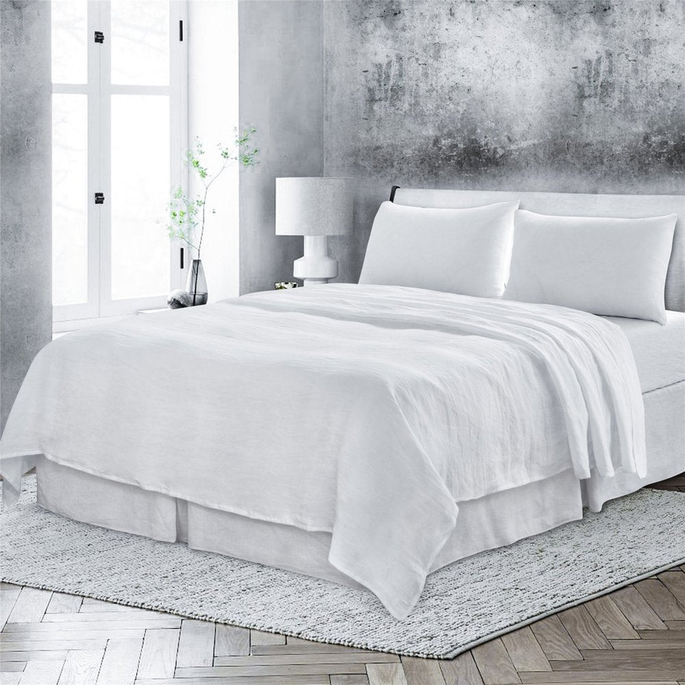 White Linen Twin Flat Sheet