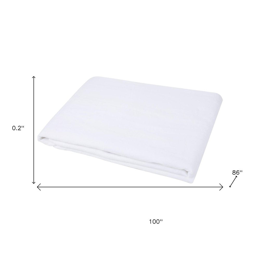 White Linen Twin Flat Sheet