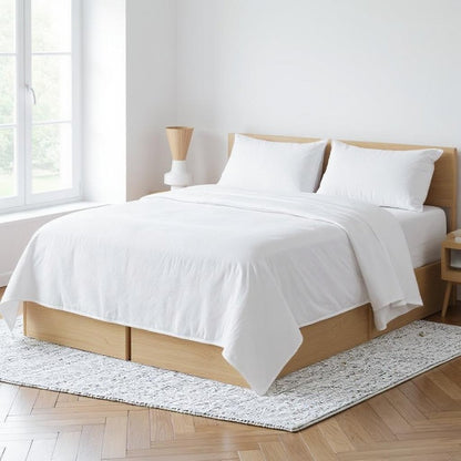 White Linen Twin Flat Sheet