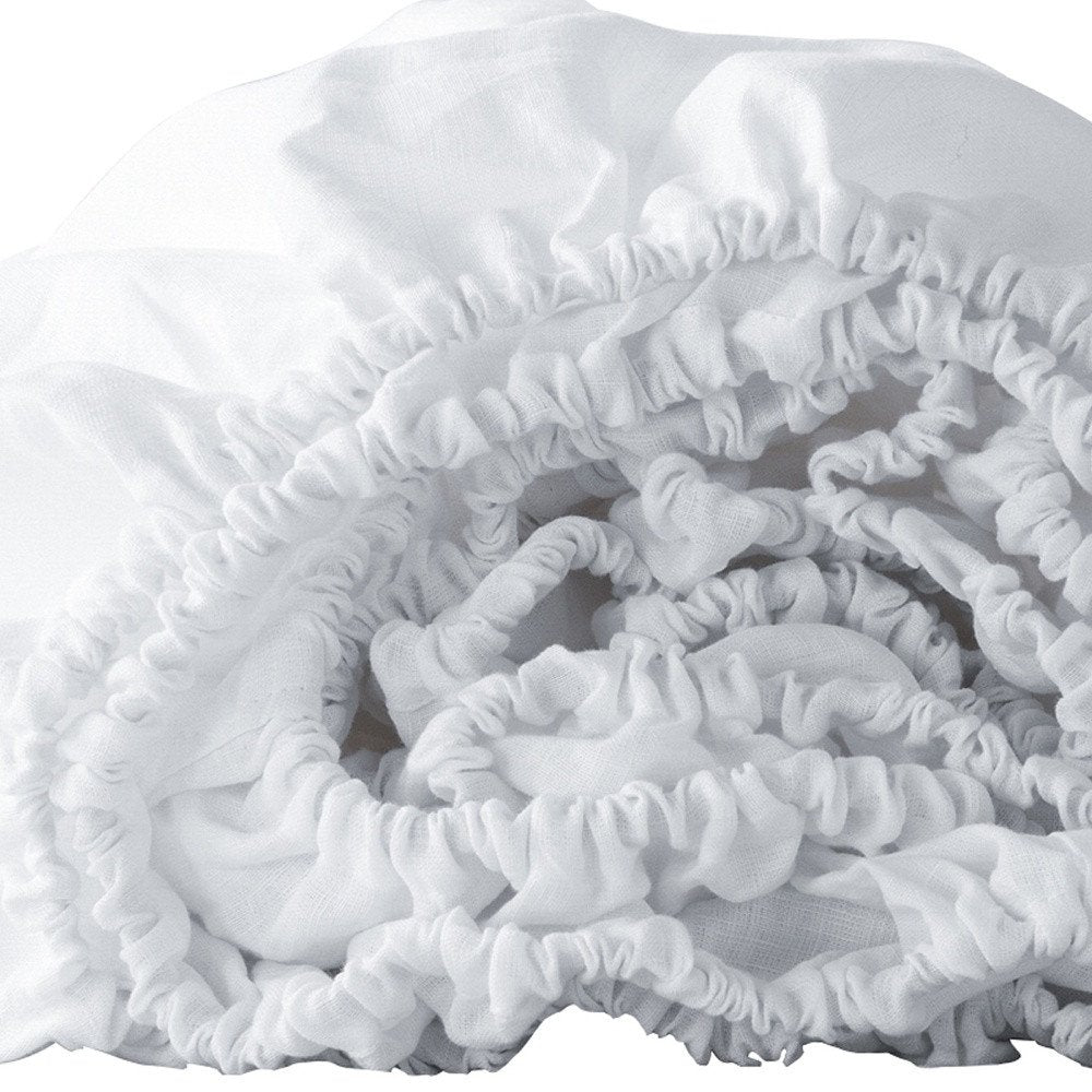 White Linen Queen Fitted sheet