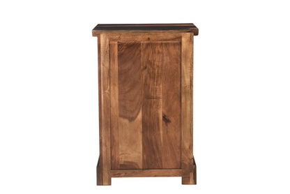 30" Dark Brown Solid Wood Three Drawers Filing Cabinet