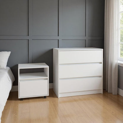 Two Piece White Bedroom Set