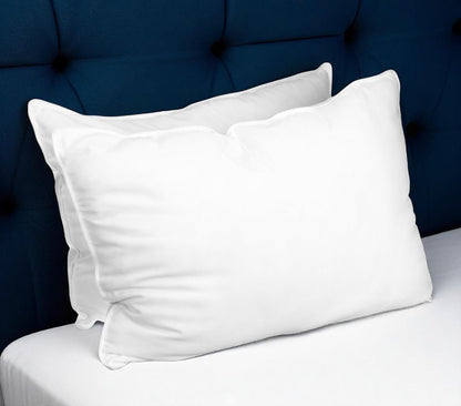 Set of Two Microfiber Down Alternative Medium Hypoallergenic King Size Bed Pillows