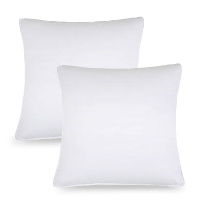Set of Two Microfiber Down Alternative Medium Hypoallergenic European Size Bed Pillows