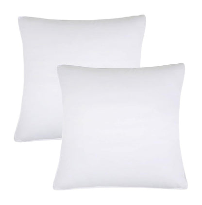 Set of Two Microfiber Down Alternative Medium Hypoallergenic European Size Bed Pillows
