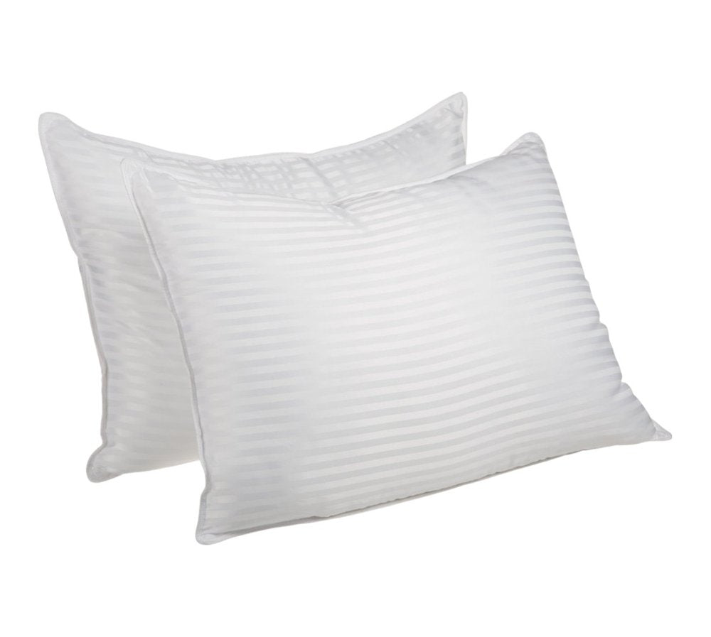 Set of Two Microfiber Down Alternative Medium King Size Bed Pillows