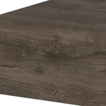 5" Brown Wood One Drawer Floating Nightstand