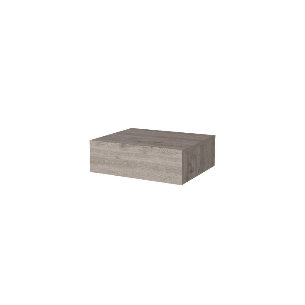 5" Gray Wood One Drawer Floating Nightstand