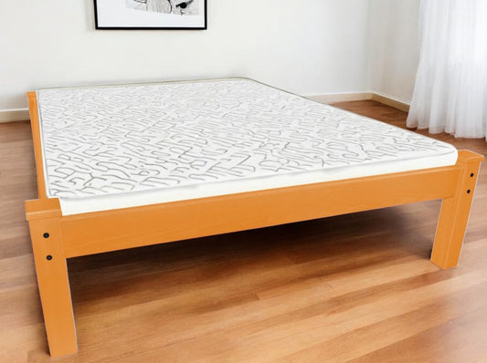 Yellow Solid Wood Full Bed Frame