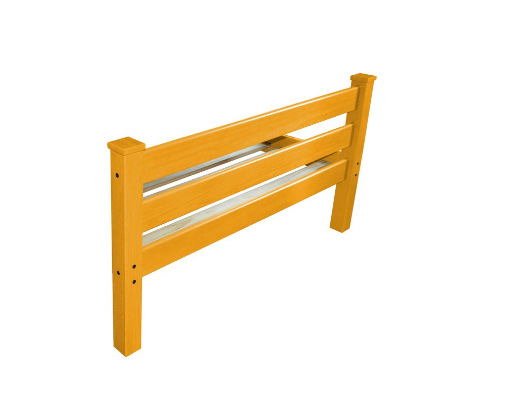 Yellow Solid Wood Full Bed Frame