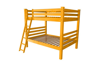 Yellow Full Over Full Solid Wood Bunk Bed