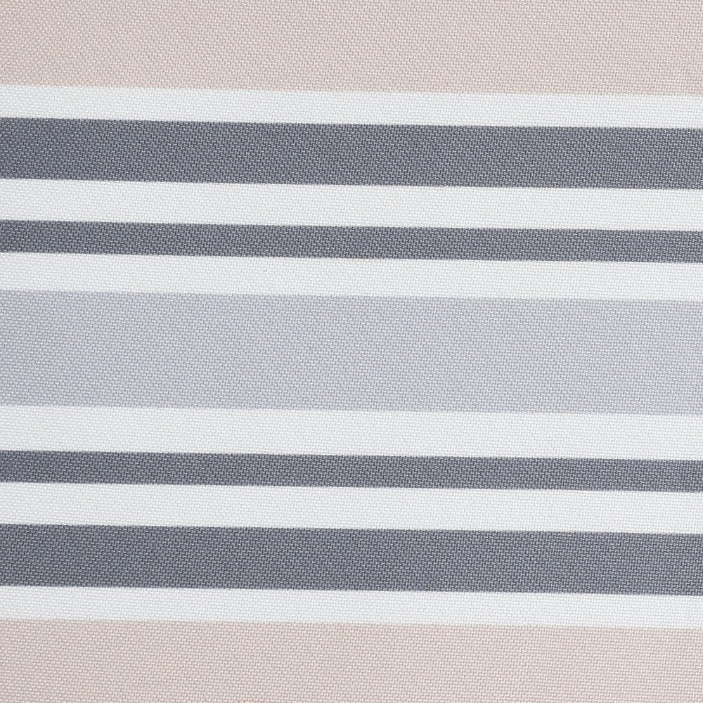 24" X 36" Gray Tan And White Striped Pillow Style Pet Bed With Removable Cover