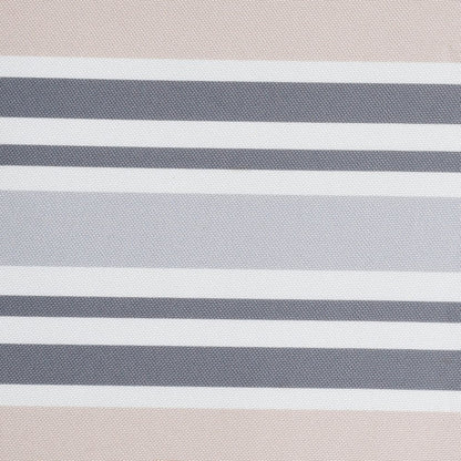 24" X 36" Gray Tan And White Striped Pillow Style Pet Bed With Removable Cover