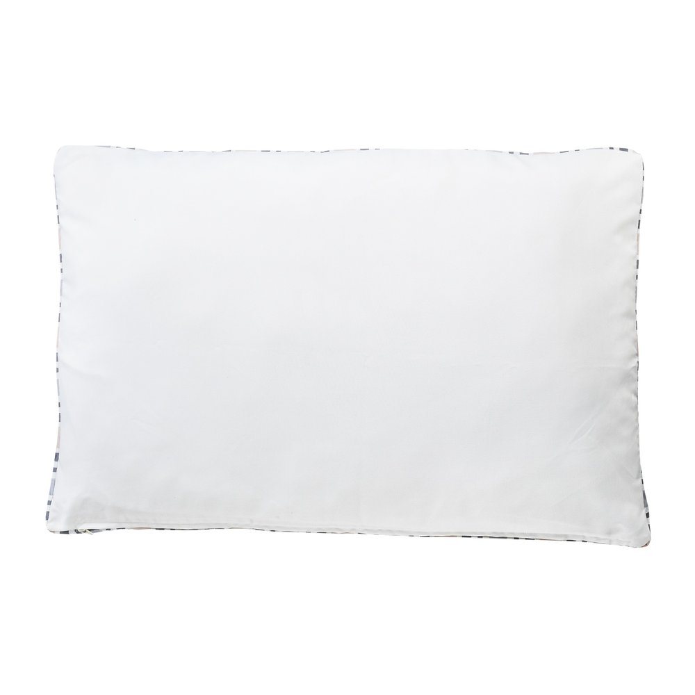 24" X 36" Gray Tan And White Striped Pillow Style Pet Bed With Removable Cover