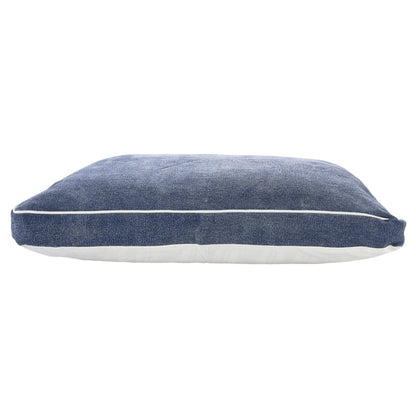 24" X 36" Stonewashed Blue Pillow Style Pet Bed With Removable Cover