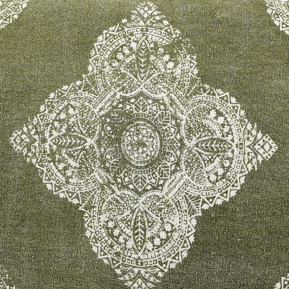 24" X 36" Stonewashed Sage Medallion Pillow Style Pet Bed With Removable Cover