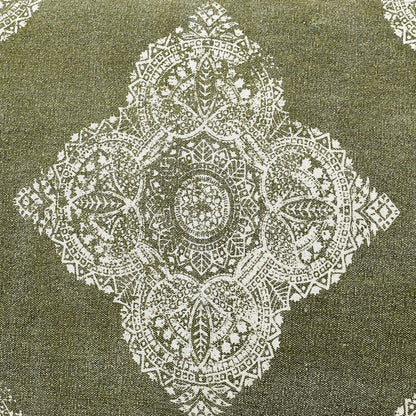 24" X 36" Stonewashed Sage Medallion Pillow Style Pet Bed With Removable Cover