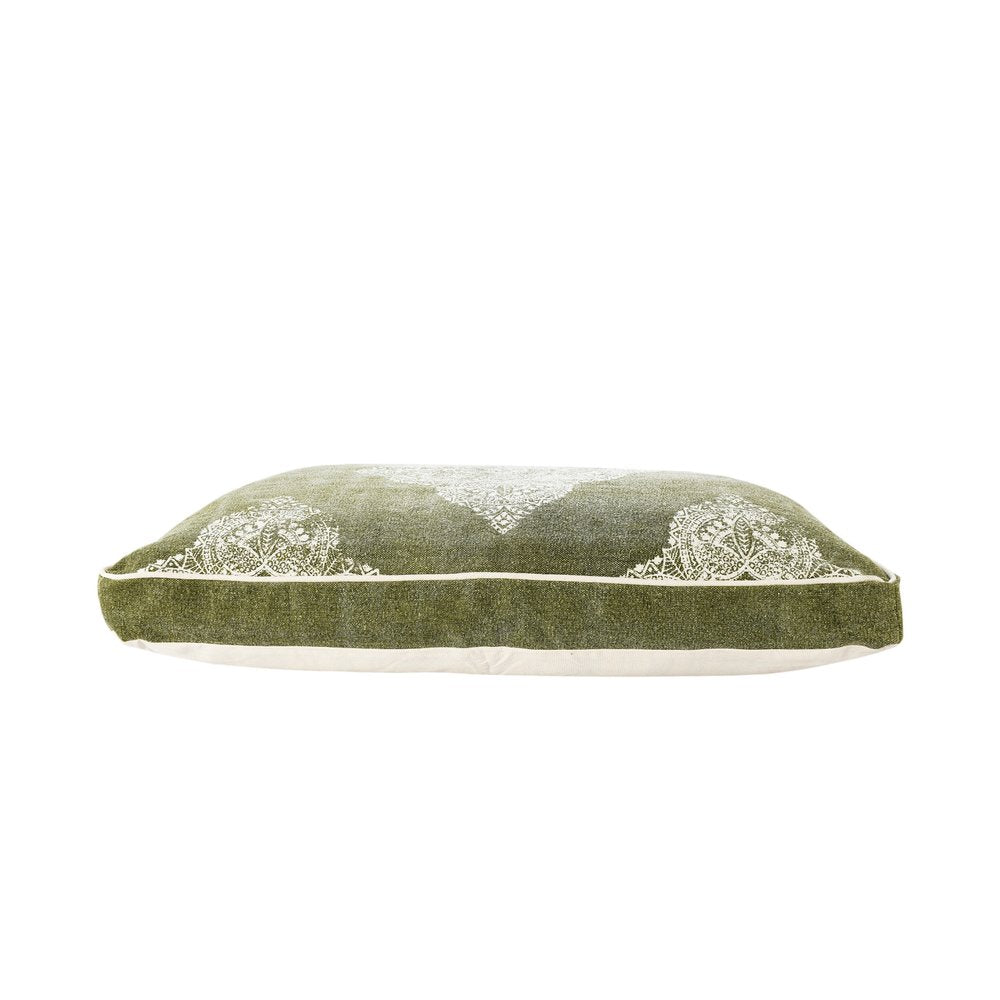 24" X 36" Stonewashed Sage Medallion Pillow Style Pet Bed With Removable Cover