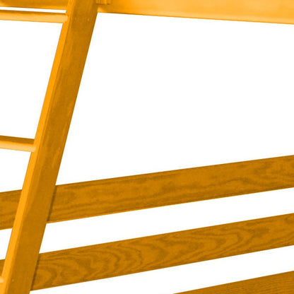 Yellow Queen Over Queen Solid Wood Bunk Bed