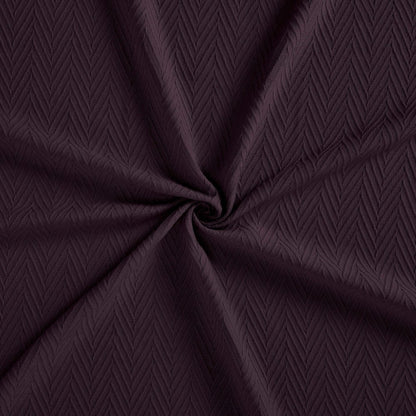 Twin Plum Cotton Woven Chevron Blanket