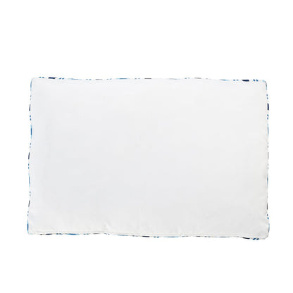 24" X 36" Blue And White Striped Pillow Style Pet Bed With Removable Cover