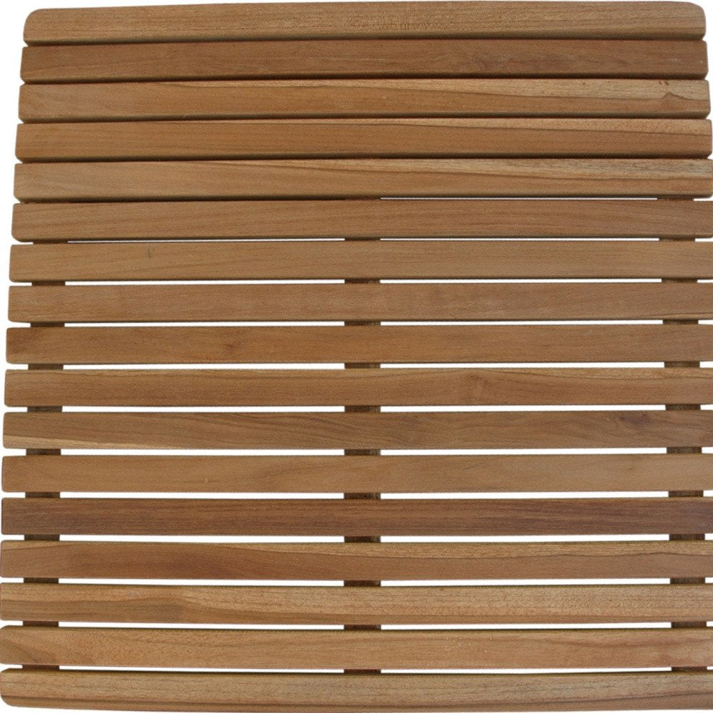 Natural Teak 24" Square Shower Mat