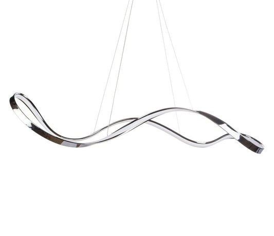 Silver Unique Statement Metal LED Dimmable Chandelier