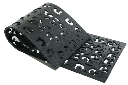 9" X 30" Black Rubber Outdoor Door Mat