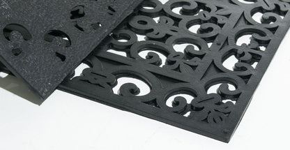 9" X 30" Black Rubber Outdoor Door Mat