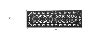9" X 30" Black Rubber Outdoor Door Mat