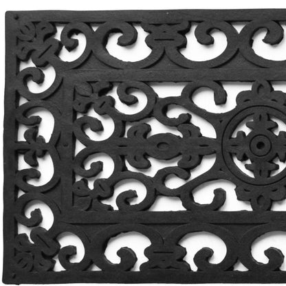 9" X 30" Black Rubber Outdoor Door Mat