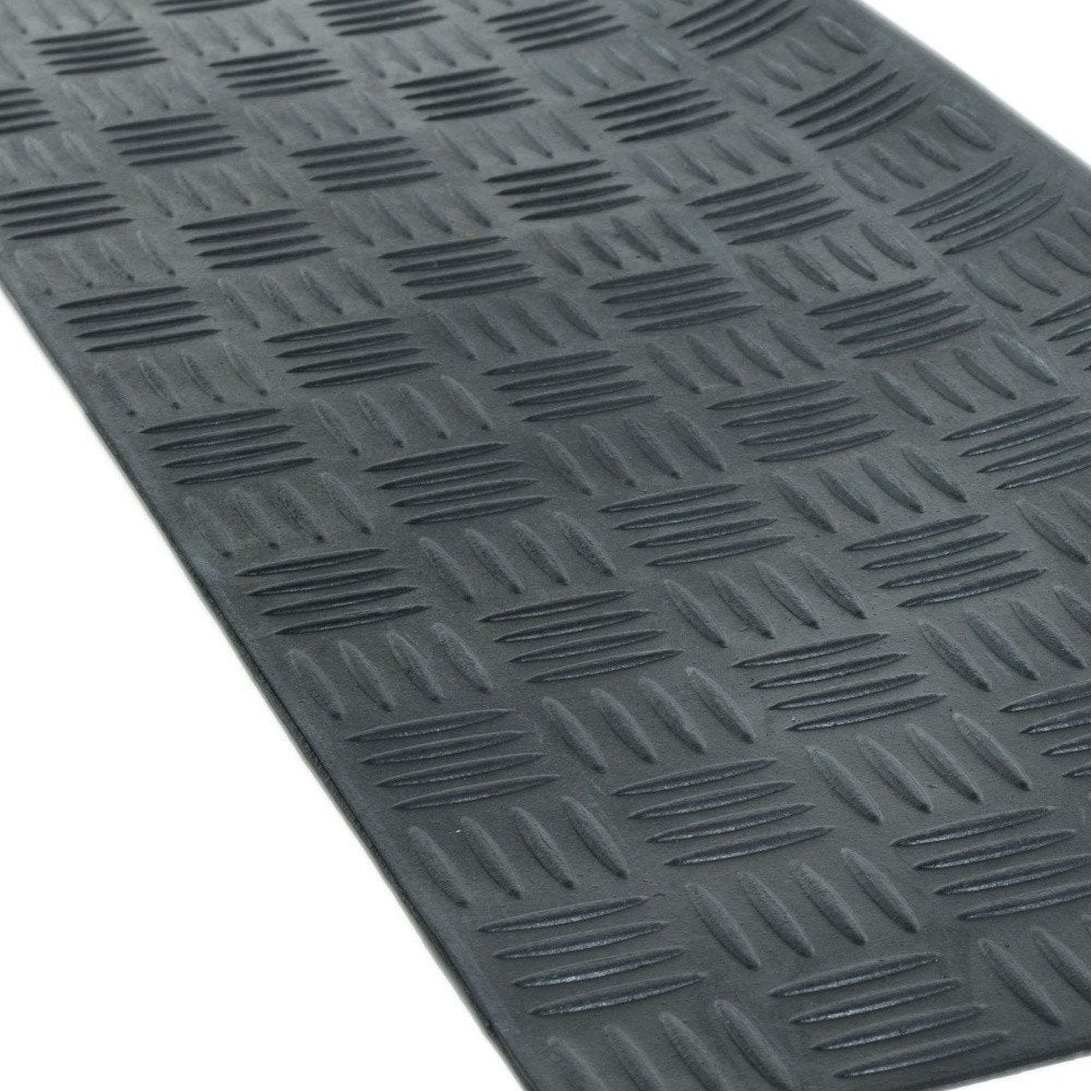 9" X 30" Black Rubber Outdoor Door Mat