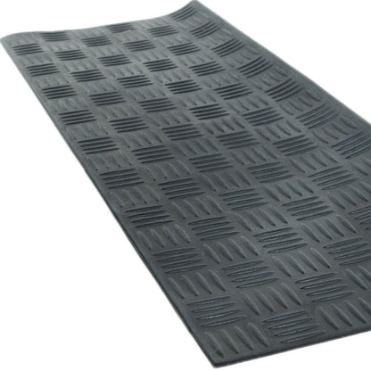 9" X 30" Black Rubber Outdoor Door Mat
