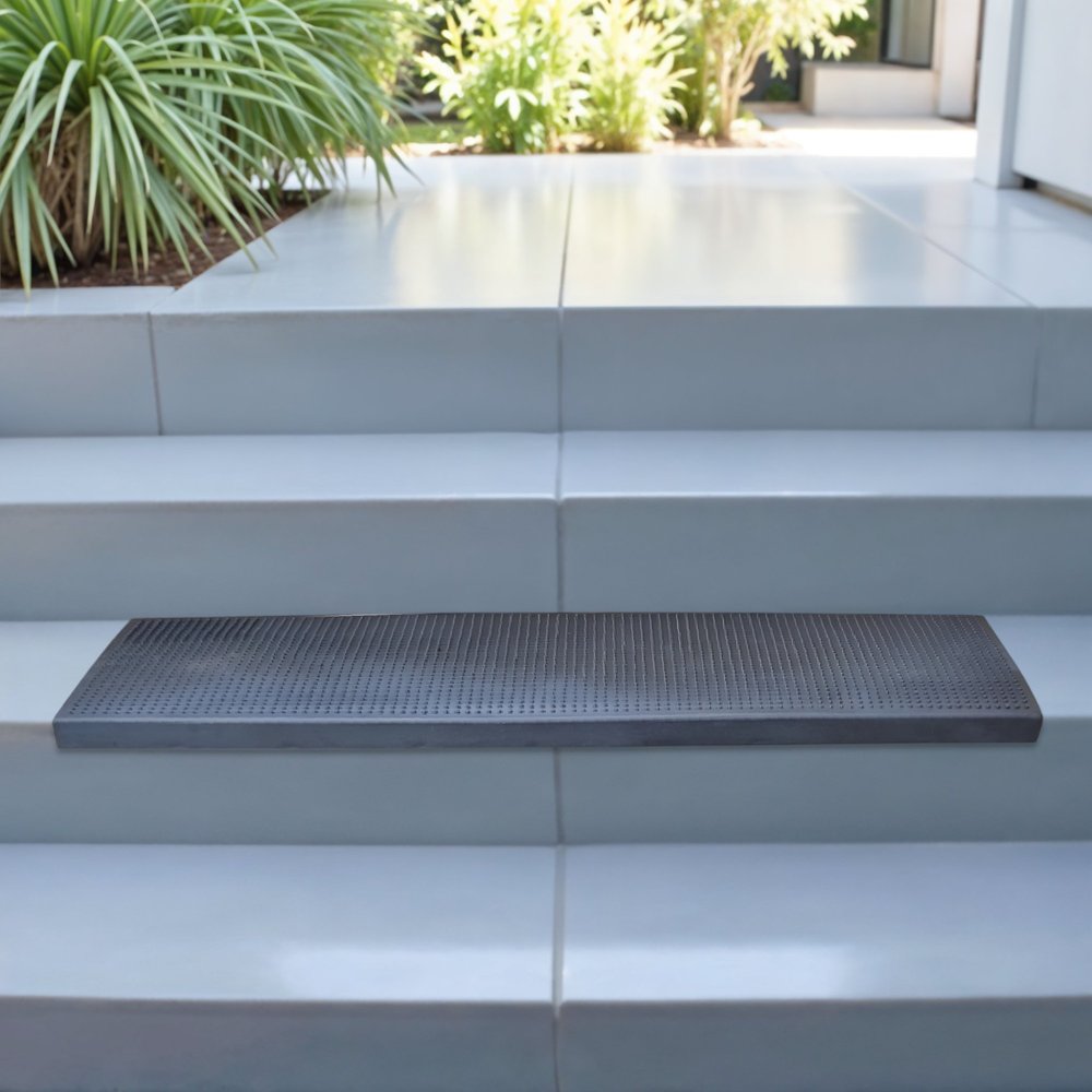 9" X 30" Black Rubber Outdoor Door Mat