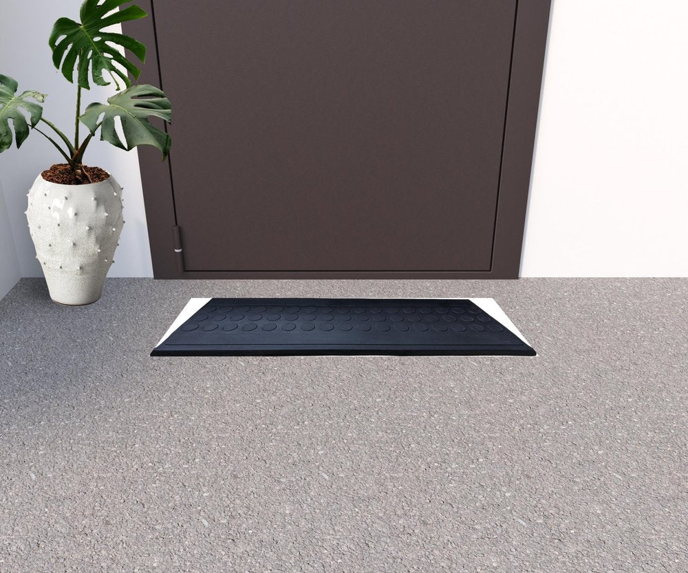 9" X 30" Black Rubber Outdoor Door Mat