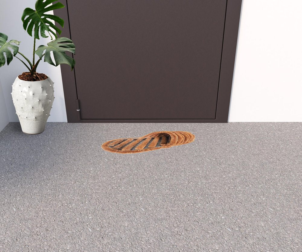 8" X 19" Brown Coir Outdoor Boot Scraper