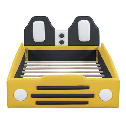 Yellow Tufted Upholstered Twin Bed Frame