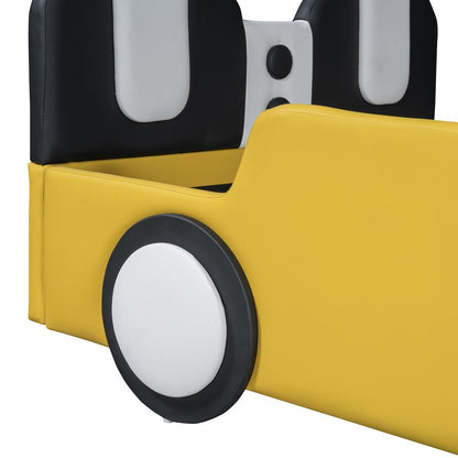 Yellow Tufted Upholstered Twin Bed Frame