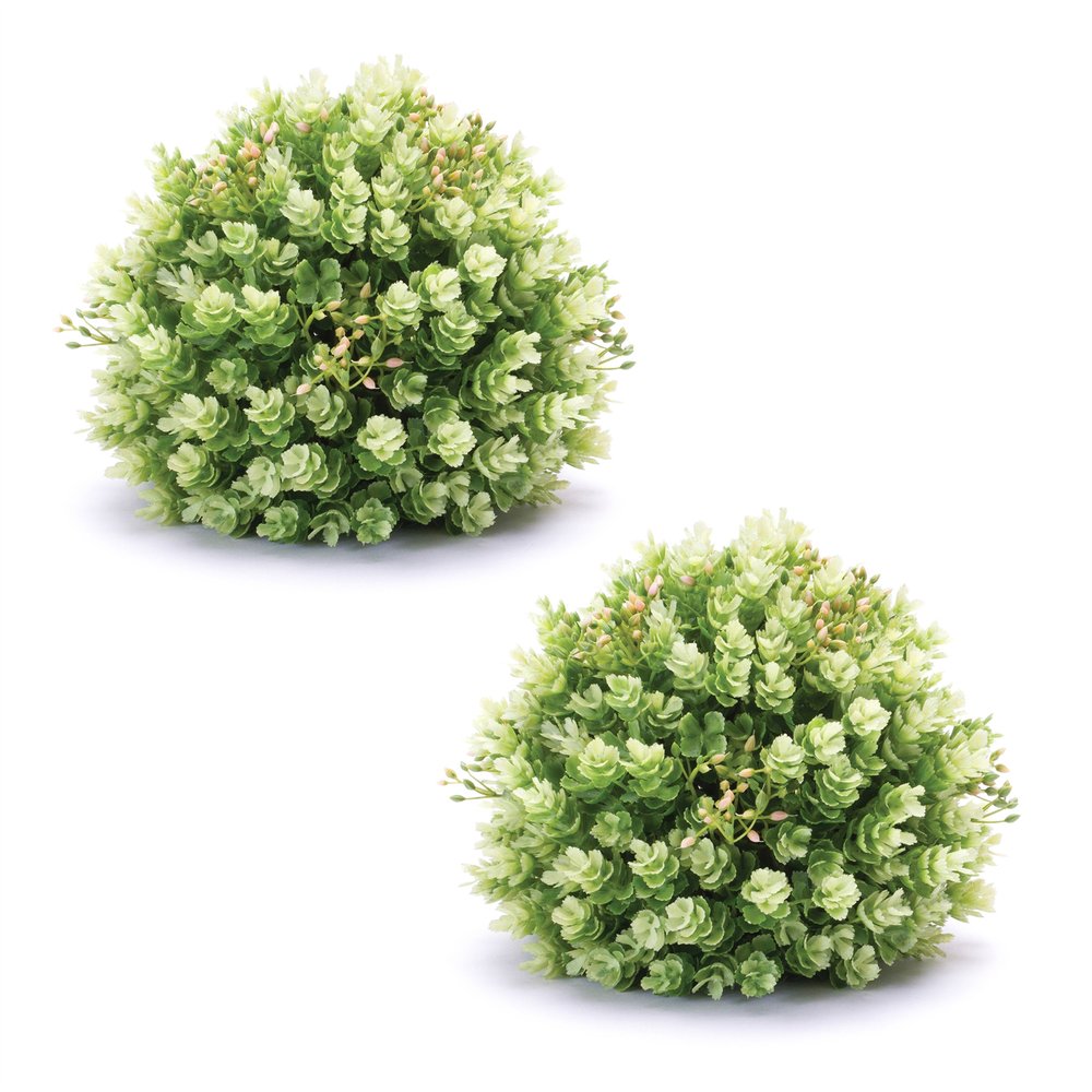 Set of Two 8" Green Artificial