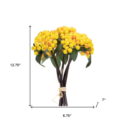 Set of Two 7" Yellow Artificial