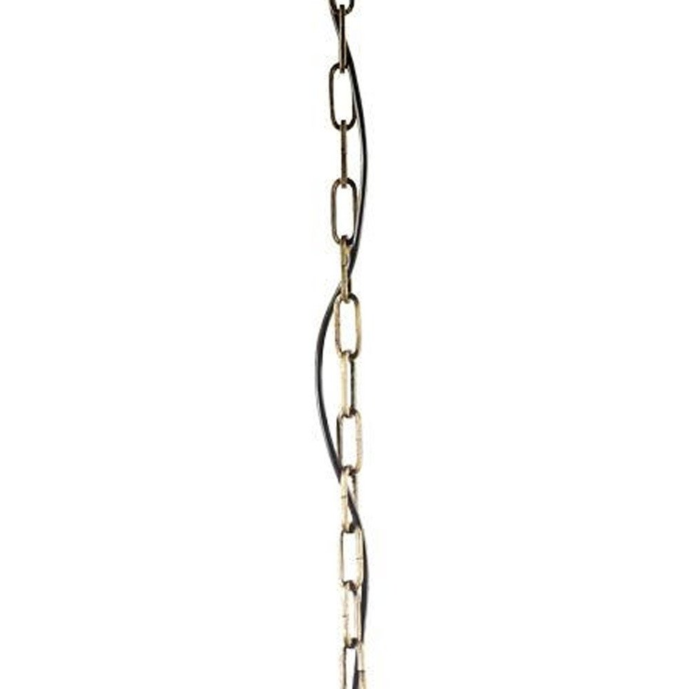 White And Gold Empire Three Light Metal and Beads Dimmable Chandelier