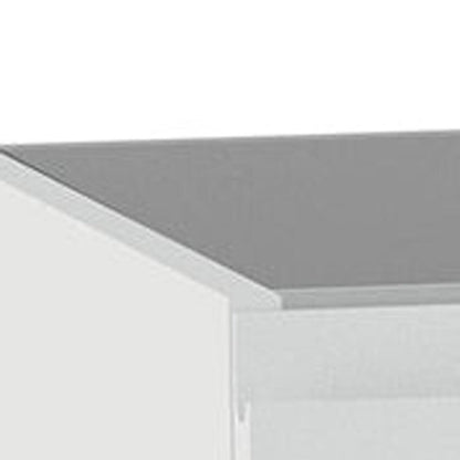 48" White Wood Freestanding Bathroom Vanity With White Sink And Two Drawers