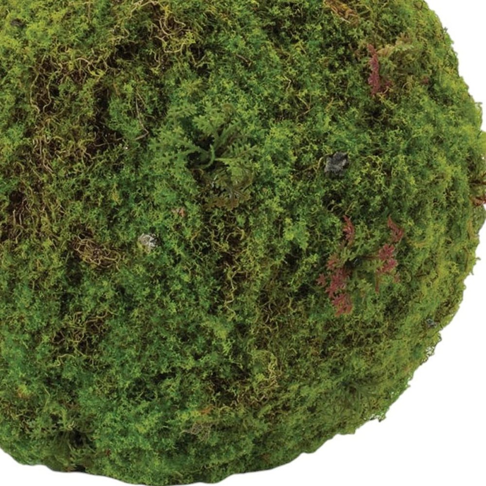 Set of Two 9" Green And Brown Artificial Moss