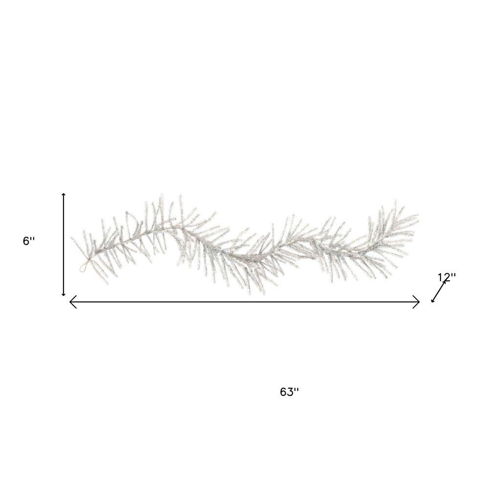 Tinsel Pine Garland 5'L Shatterproof Pick