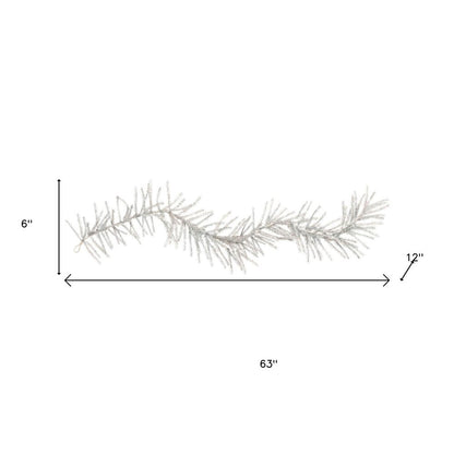 Tinsel Pine Garland 5'L Shatterproof Pick