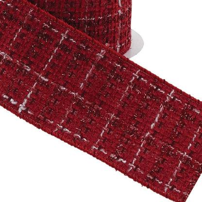 Tattersall Plaid Wired Ribbon 2.5" x 5 Yds. Shatterproof Ribbon