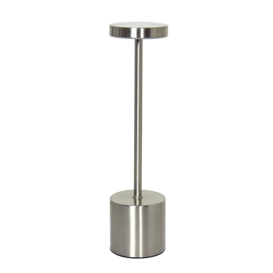 13" Silver Metal Table Lamp