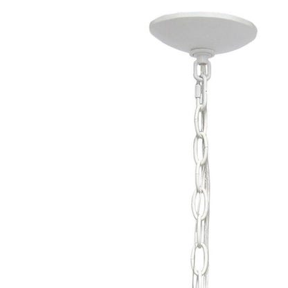 White Sphere Three Light Iron Ceiling Light With White Shades