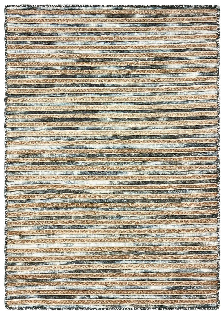 Wool Striped Hand Braided Area Rug